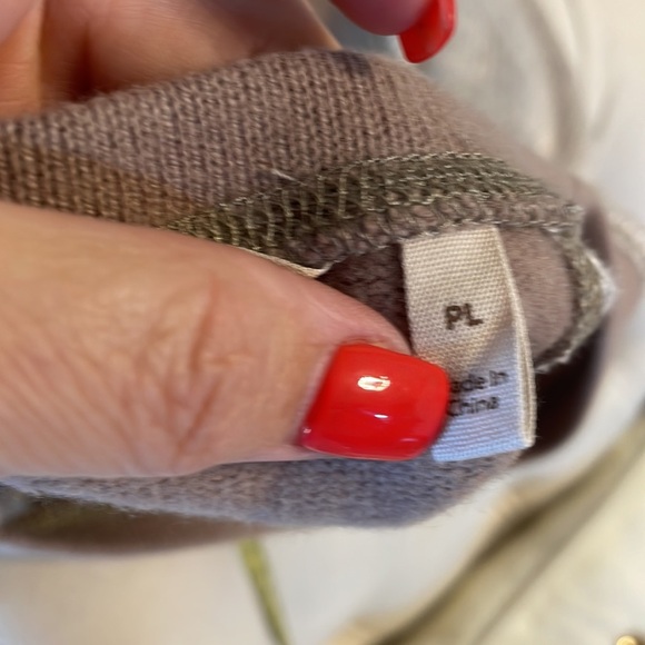 Soft Surroundings Mix media knit sweatshirt top under shirt look L/S size PL - Picture 10 of 16